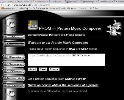 Protein Music Composer